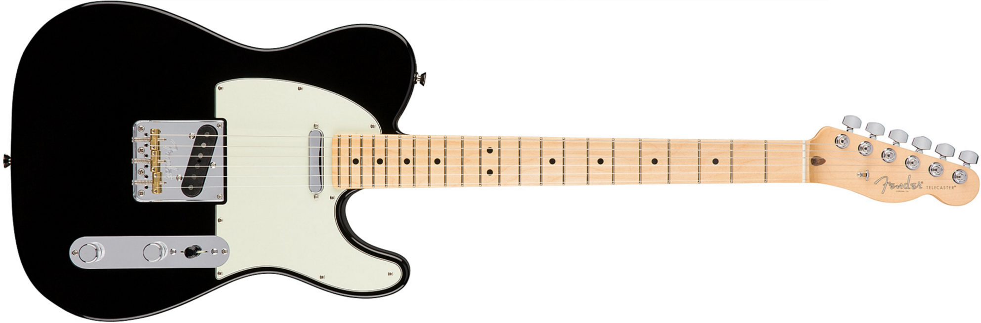 Fender Tele American Professional 2s Usa Mn - Black - Televorm elektrische gitaar - Main picture