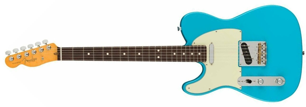 Fender Tele American Professional Ii Lh Gaucher Usa Rw - Miami Blue - Linkshandige elektrische gitaar - Main picture