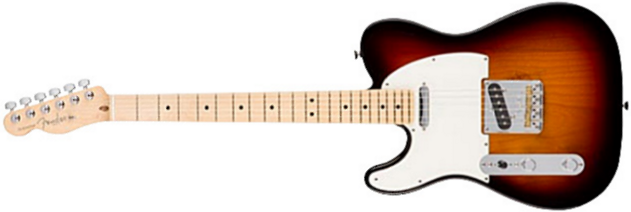 Fender Tele American Professional Lh Usa Gaucher 2s Mn - 3-color Sunburst - Linkshandige elektrische gitaar - Main picture