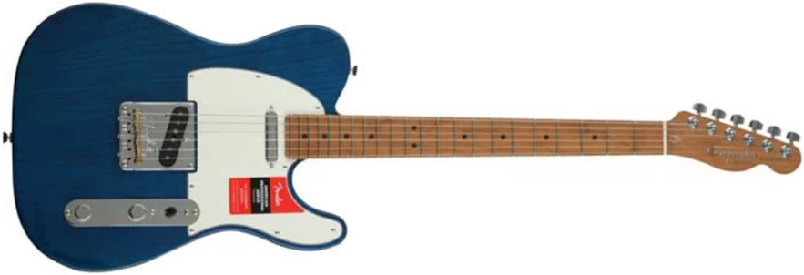 Fender Tele American Professional Roasted Neck Ltd 2020 Usa Mn - Sapphire Blue Transparent - Televorm elektrische gitaar - Main picture