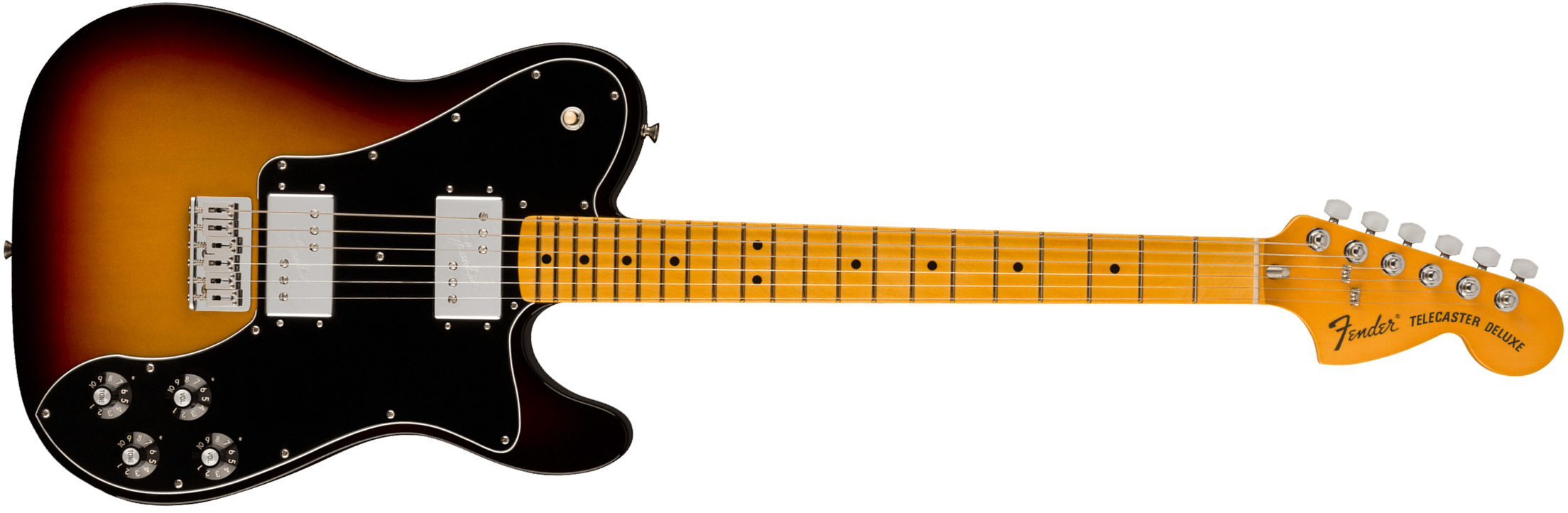 Fender Tele Deluxe 1975 American Vintage Ii Usa 2h Ht Mn - 3-color Sunburst - Televorm elektrische gitaar - Main picture