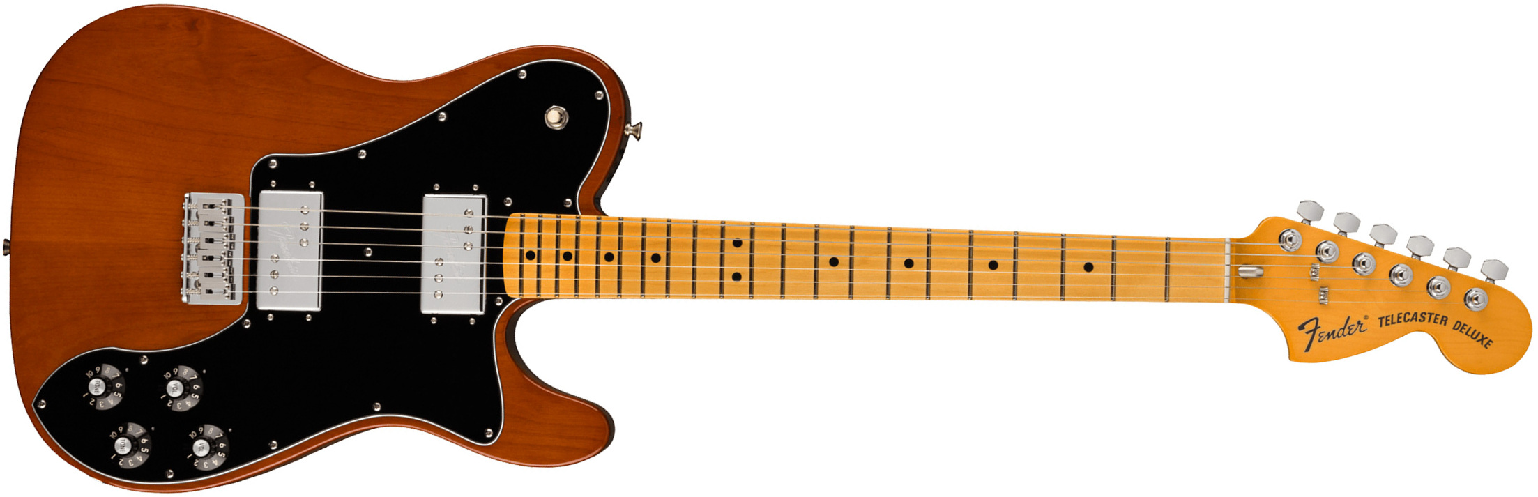 Fender Tele Deluxe 1975 American Vintage Ii Usa 2h Ht Mn - Mocha - Televorm elektrische gitaar - Main picture