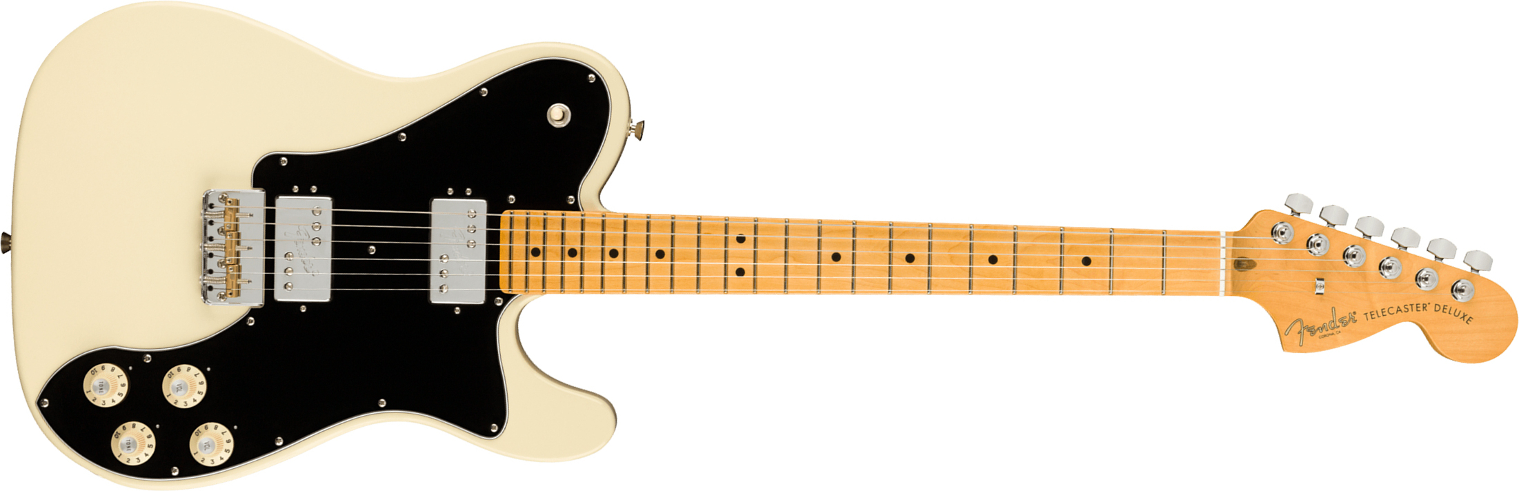 Fender Tele Deluxe American Professional Ii Usa Mn - Olympic White - Televorm elektrische gitaar - Main picture