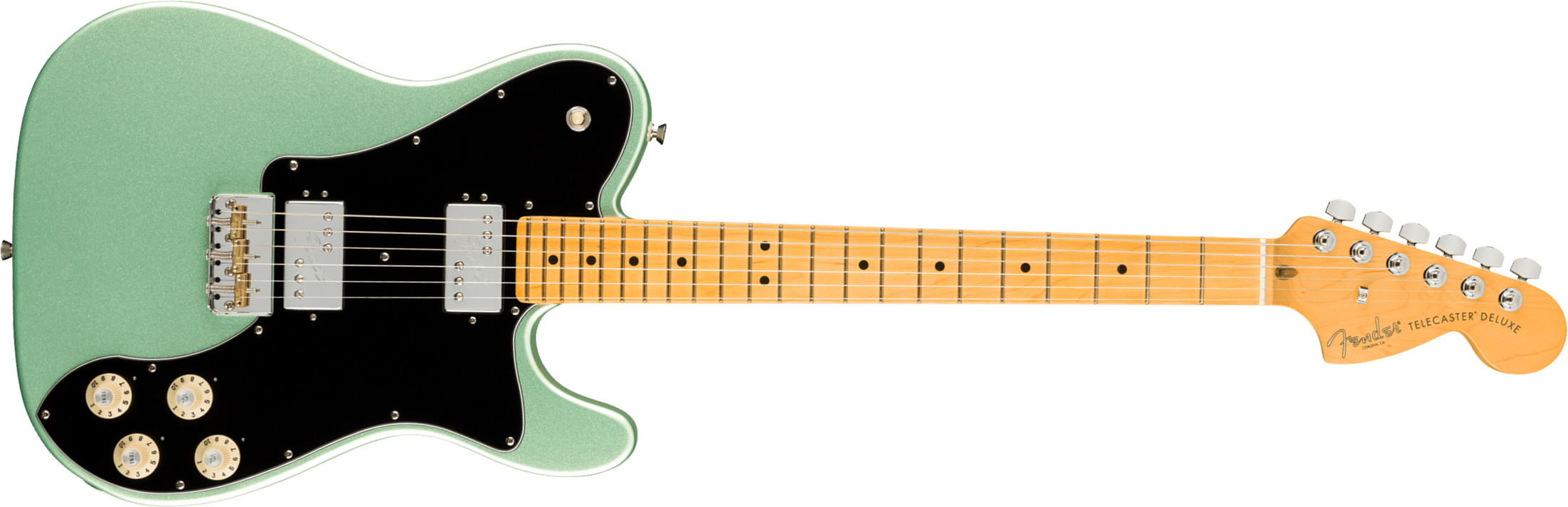 Fender Tele Deluxe American Professional Ii Usa Mn - Mystic Surf Green - Televorm elektrische gitaar - Main picture