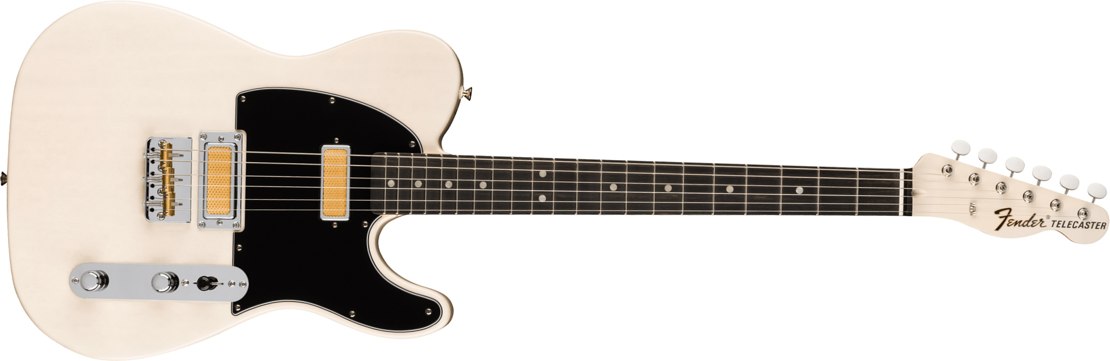 Fender Tele Gold Foil Ltd Mex 2mh Ht Eb - White Blonde - Televorm elektrische gitaar - Main picture