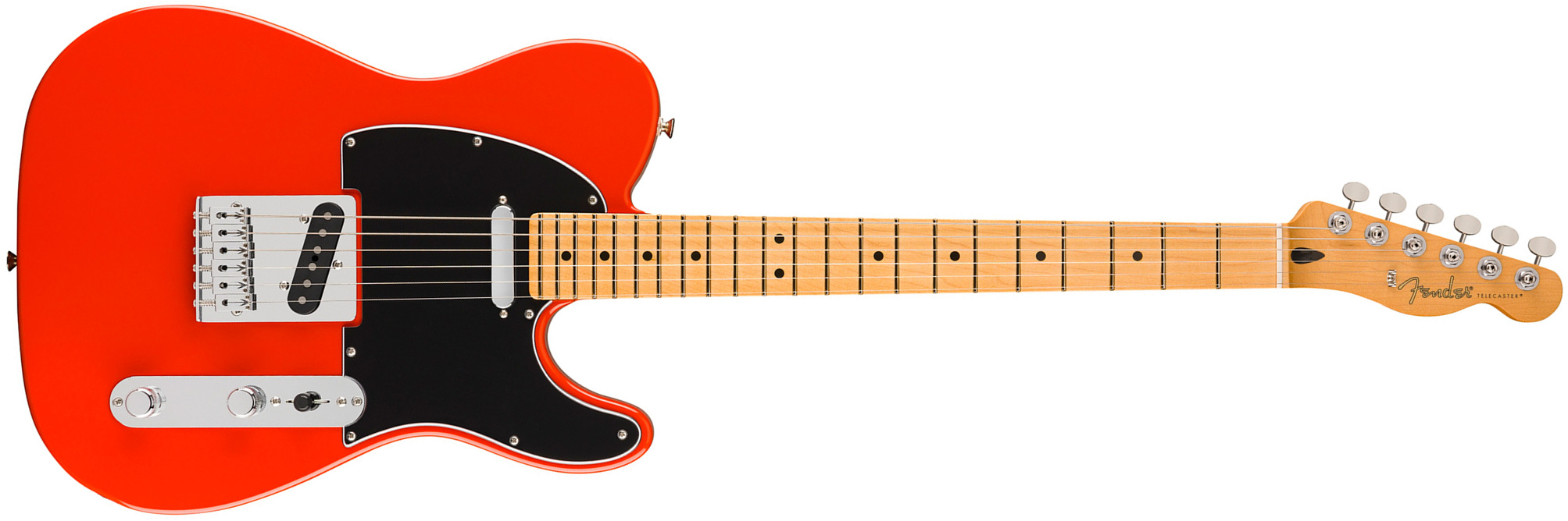 Fender Tele Player Ii Mex Aulne 2s Ht Mn - Coral Red - Televorm elektrische gitaar - Main picture