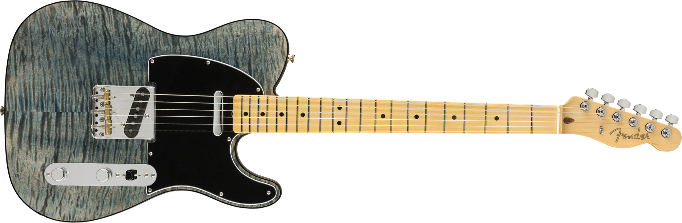 Fender Tele Quilt Maple Top Rarities Usa Mn - Blue Cloud - Televorm elektrische gitaar - Main picture