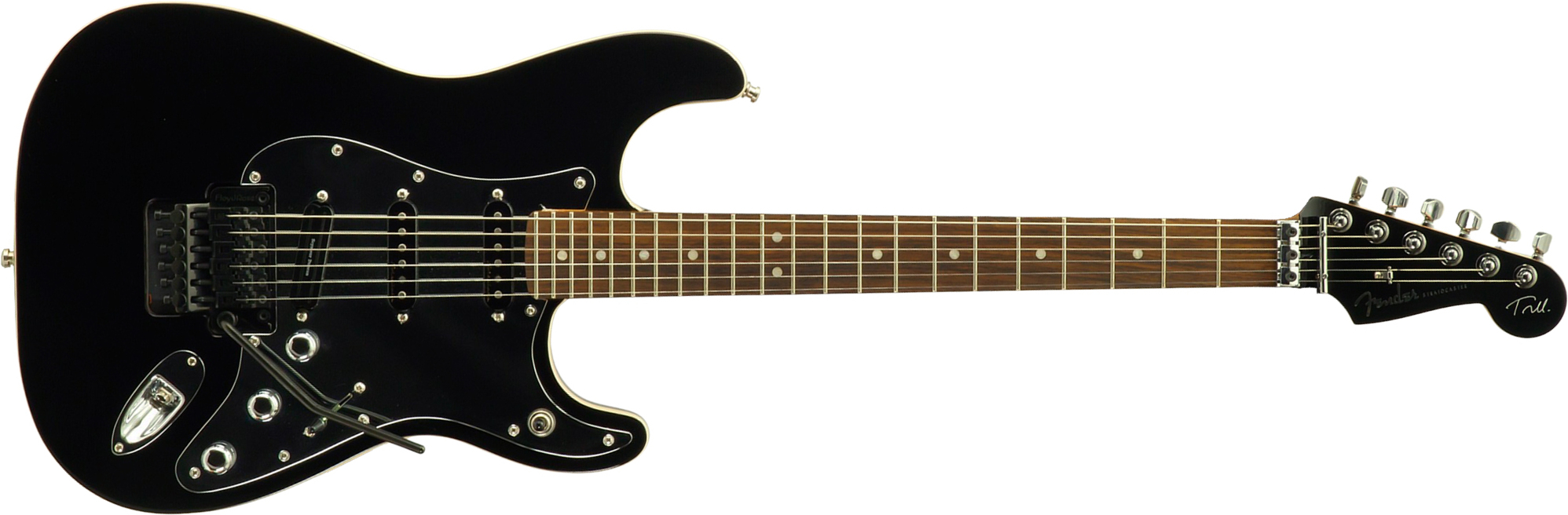 Fender Tom Morello Strat Mex Signature Hss Fr Rw #mx22308 - Black - Elektrische gitaar in Strat vorm - Main picture