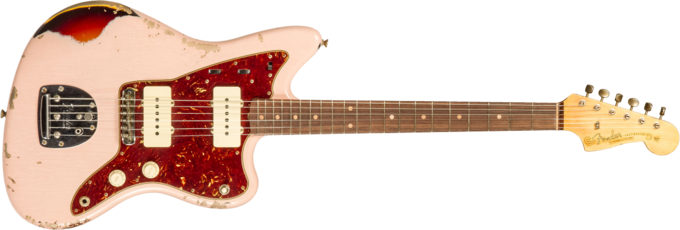 Fender Custom Shop 1962 Jazzmaster #R132659 - Heavy relic shell pink o. 3-color sunburst