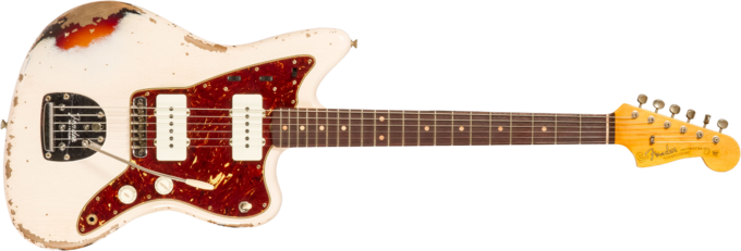 Fender Custom Shop 1962 Jazzmaster #R133709 - Heavy relic shell pink o. 3-color sunburst