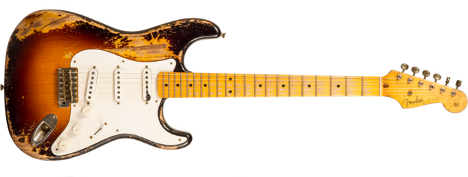 Fender Custom Shop 70th Anniversary 1954 Stratocaster Masterbuilt Andy Hicks #4681 - Super heavy relic 2-color sunburst