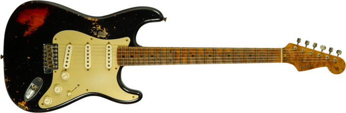 Fender Custom Shop 1956 Stratocaster #R150252 - Heavy relic black ov. violin burst