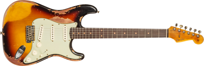 Fender Custom Shop 1959 Stratocaster #CZ583182 - Super heavy relic chocolate 3-color sunburst