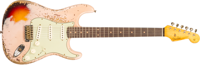 Fender Custom Shop 1959 Stratocaster #CZ579895 - Super heavy relic shell pink o. 3-color sunburst