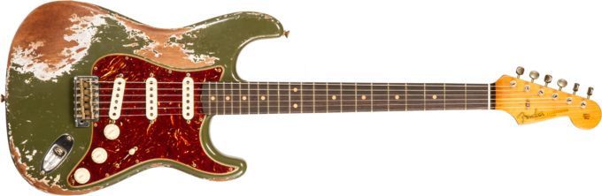 Fender Custom Shop 1960 Stratocaster #CZ579769 - Super heavy relic olive green