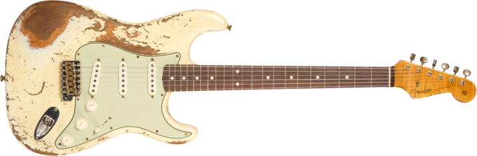 Fender Custom Shop Dual-Mag II Stratocaster #CZ563967 - Super heavy relic vintage white