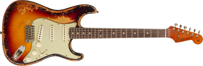Fender Custom Shop 1961 Stratocaster Masterbuilt Dale Wilson #CZ552177 - Heavy relic 3-color sunburst