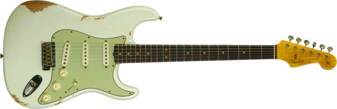 Fender Custom Shop 1964 L-Series Stratocaster #L11710 - Heavy relic olympic white
