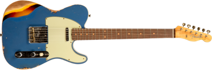 Fender Custom Shop 1960 Telecaster Custom #CZ579606 - Heavy relic lake placid blue o. 3-color sunburst