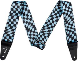 WAVY CHECKER POLY STRAP BLUE