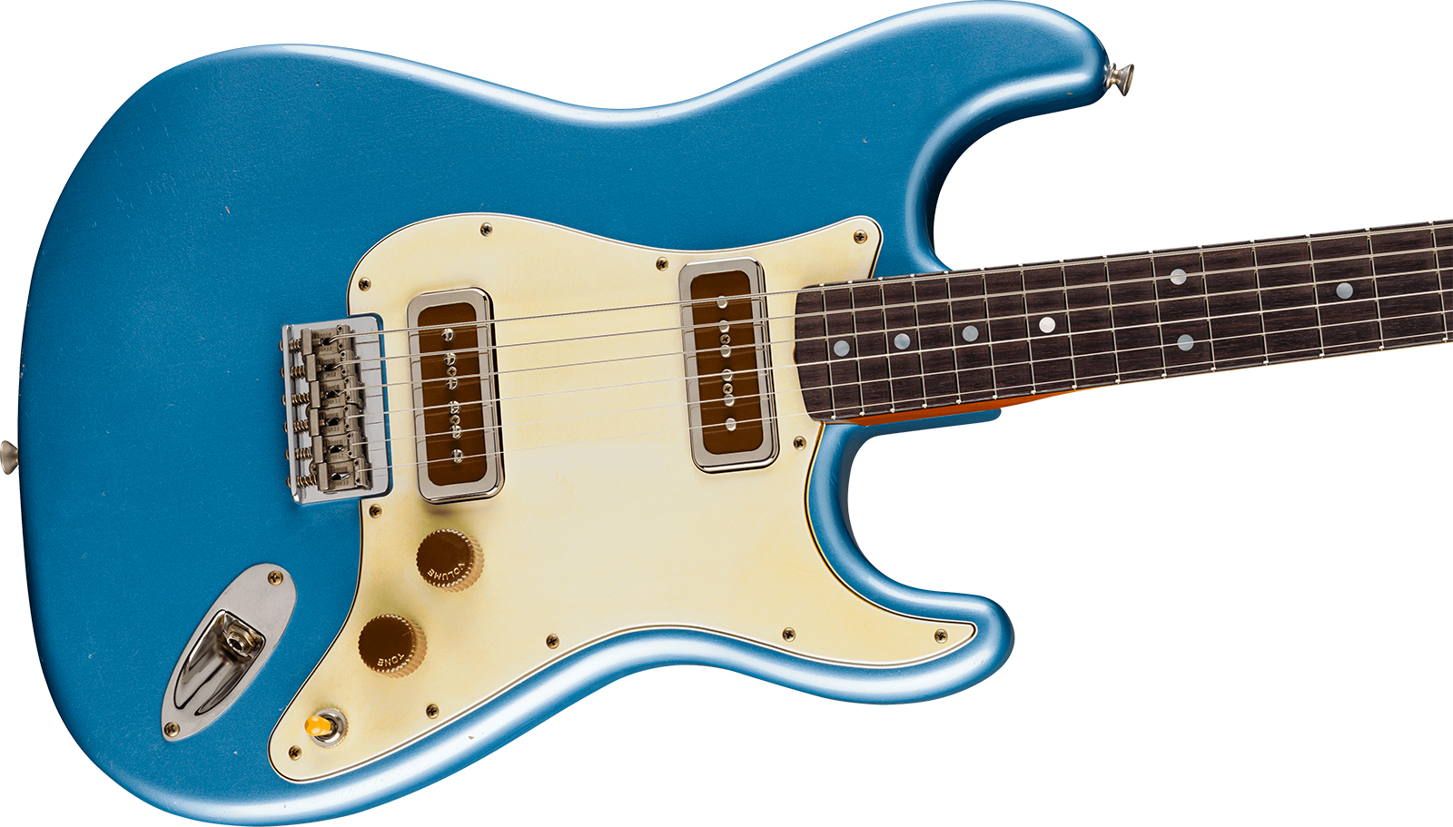 Fender Custom Shop Ariel Posen Strat Signature 2s P90 Ht Rw - Relic Lake Placid Blue - Kenmerkende elektrische gitaar - Variation 2