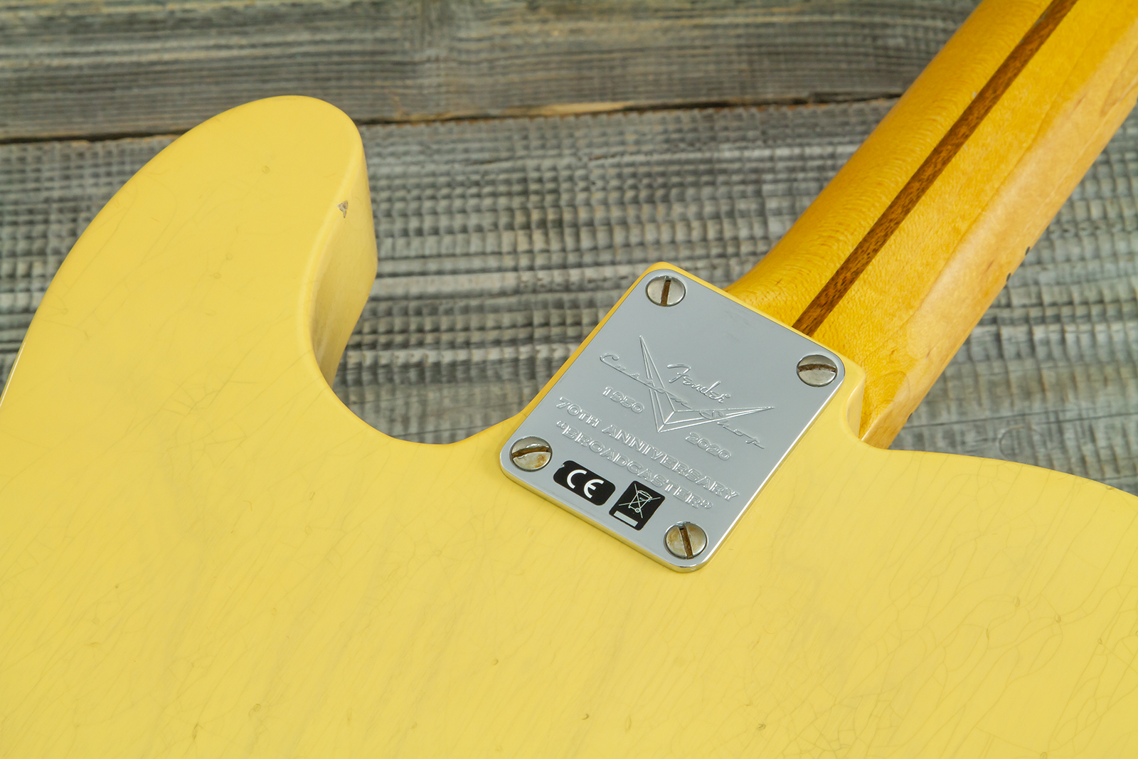 Fender Custom Shop Broadcaster Tele 70th Ann. Ltd Mn #r106019 - Journeyman Relic Nocaster Blonde - Televorm elektrische gitaar - Variation 13