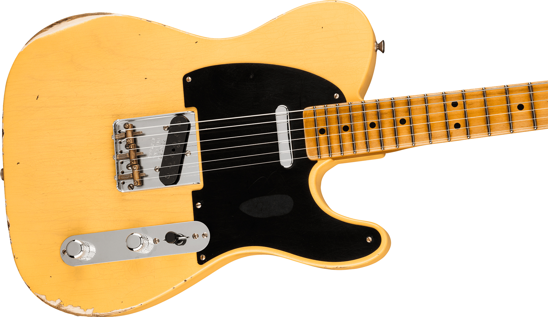 Fender Custom Shop Broadcaster Tele 70th Anniversary Ltd Mn - Relic Aged Nocaster Blonde - Televorm elektrische gitaar - Variation 2
