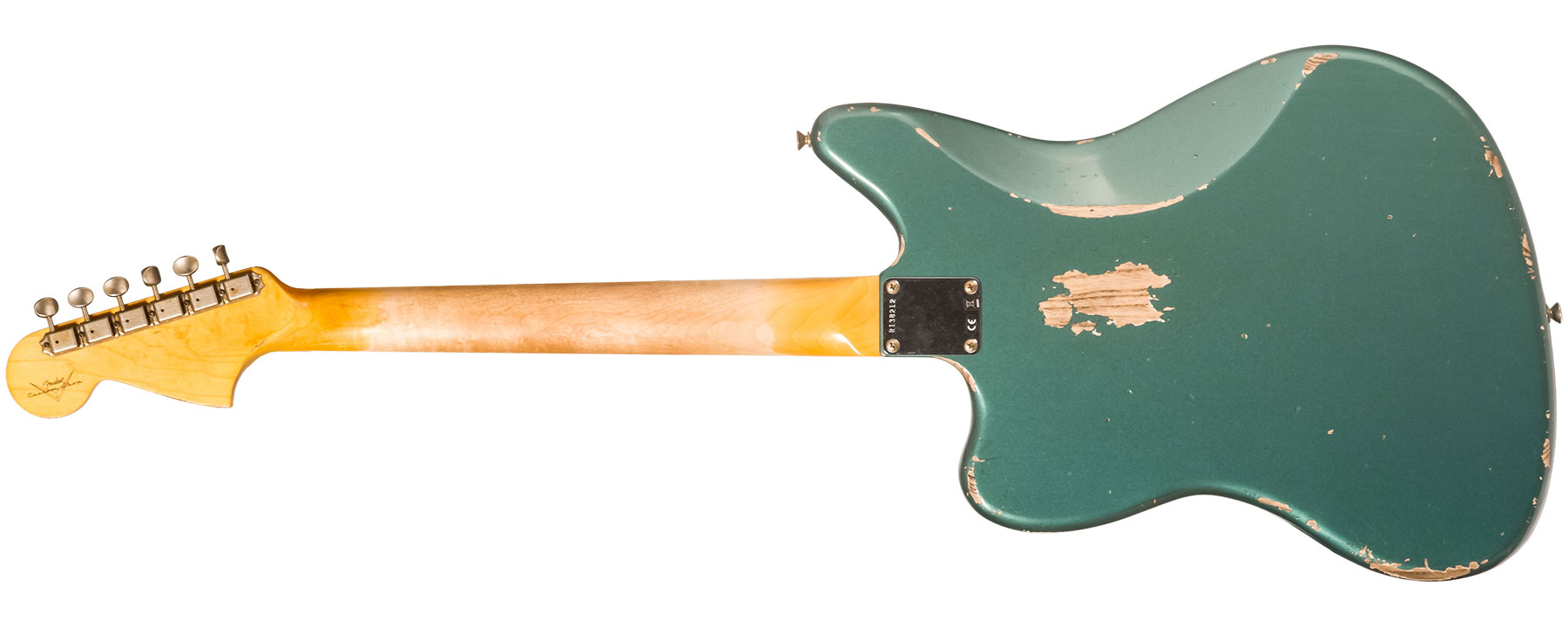 Fender Custom Shop Jaguar 1962 Rw 2s Trem Rw #r138212 - Heavy Relic Sherwood Green Metallic - Enkel gesneden elektrische gitaar - Variation 1