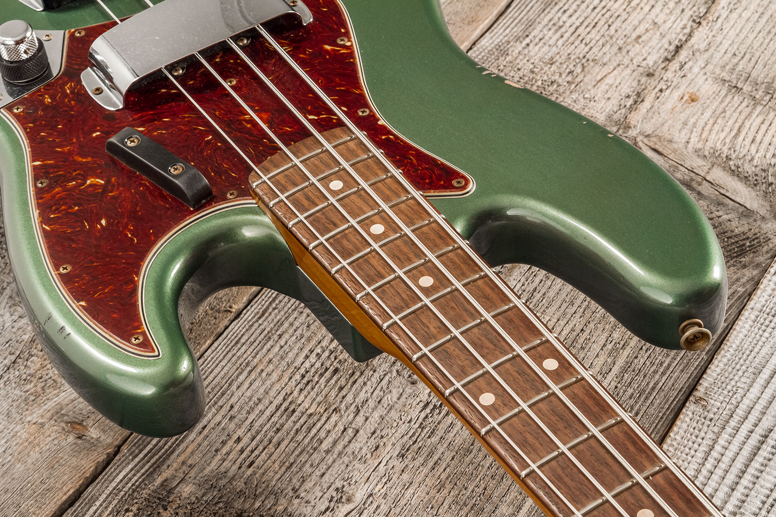 Fender Custom Shop Jazz Bass 1963 Rw #r135891 - Relic Sherwood Green Metallic - Solid body elektrische bas - Variation 4