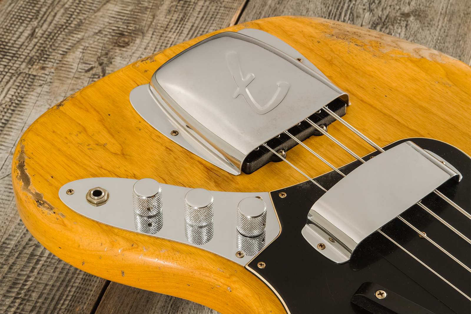 Fender Custom Shop Jazz Bass Custom Rw - Heavy Relic Aged Natural - Solid body elektrische bas - Variation 7