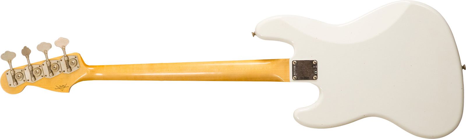 Fender Custom Shop Jazzbass 1964 Rw #r145112 - Journeyman Relic Olympic White - Solid body elektrische bas - Variation 1