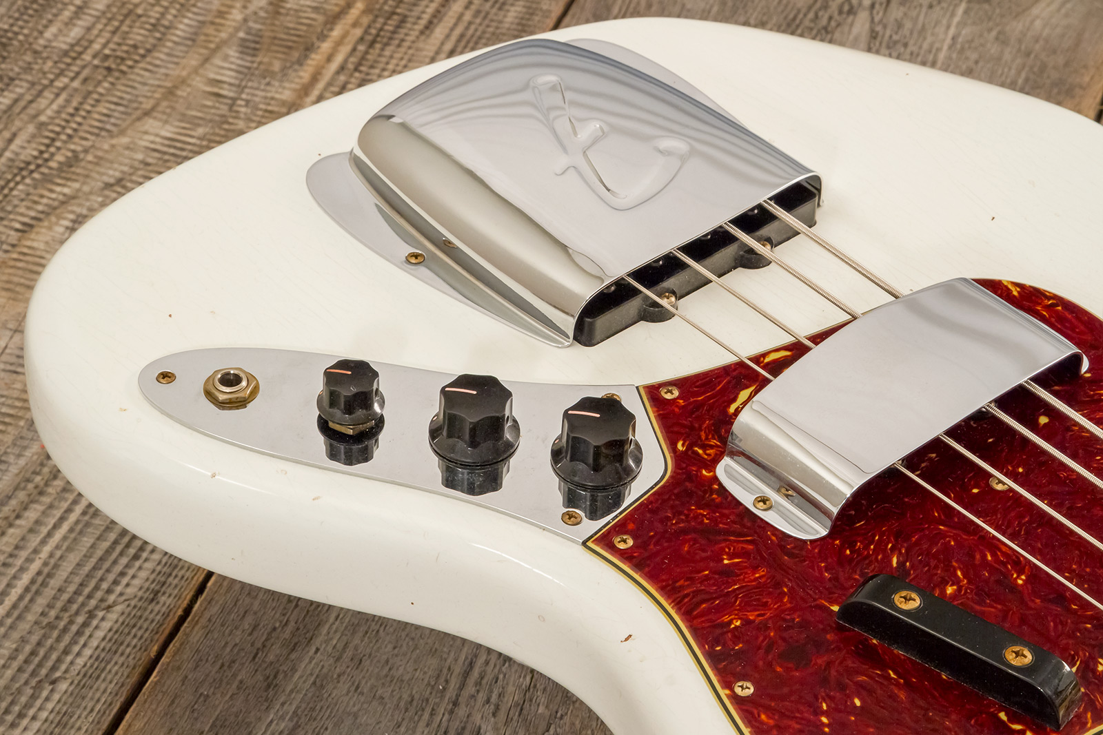 Fender Custom Shop Jazzbass 1964 Rw #r145112 - Journeyman Relic Olympic White - Solid body elektrische bas - Variation 3