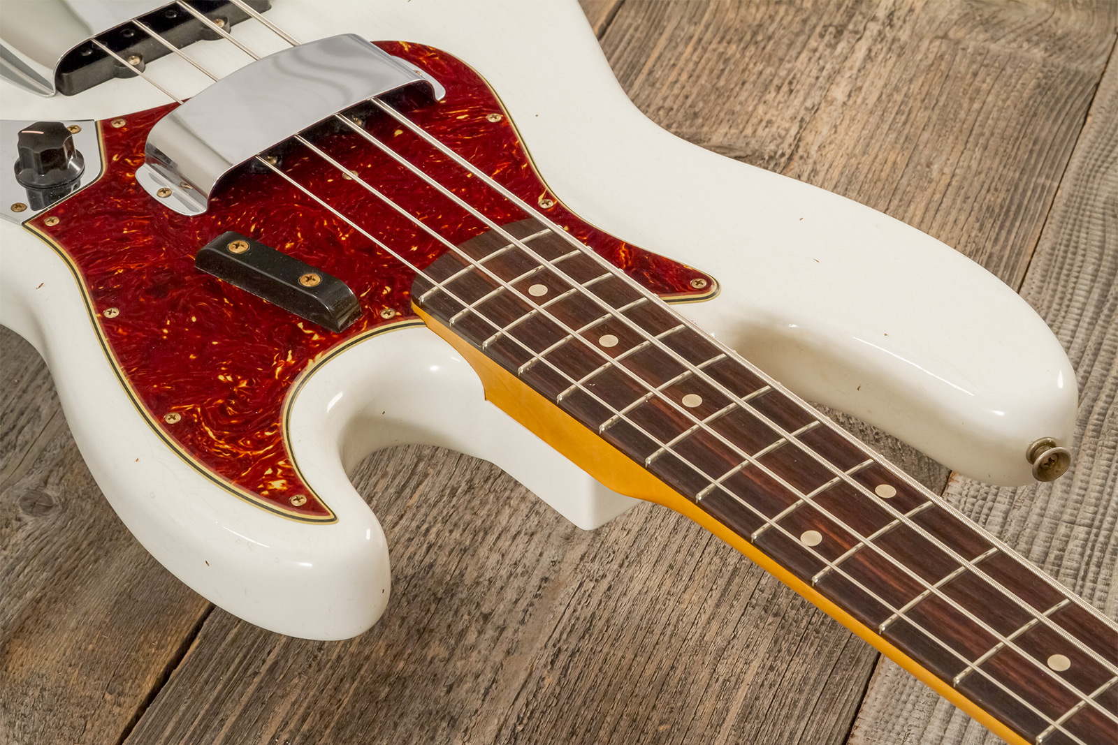 Fender Custom Shop Jazzbass 1964 Rw #r145112 - Journeyman Relic Olympic White - Solid body elektrische bas - Variation 5