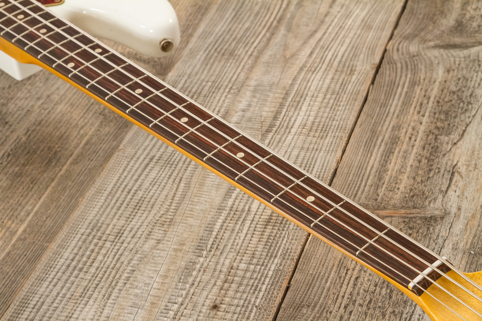 Fender Custom Shop Jazzbass 1964 Rw #r145112 - Journeyman Relic Olympic White - Solid body elektrische bas - Variation 6