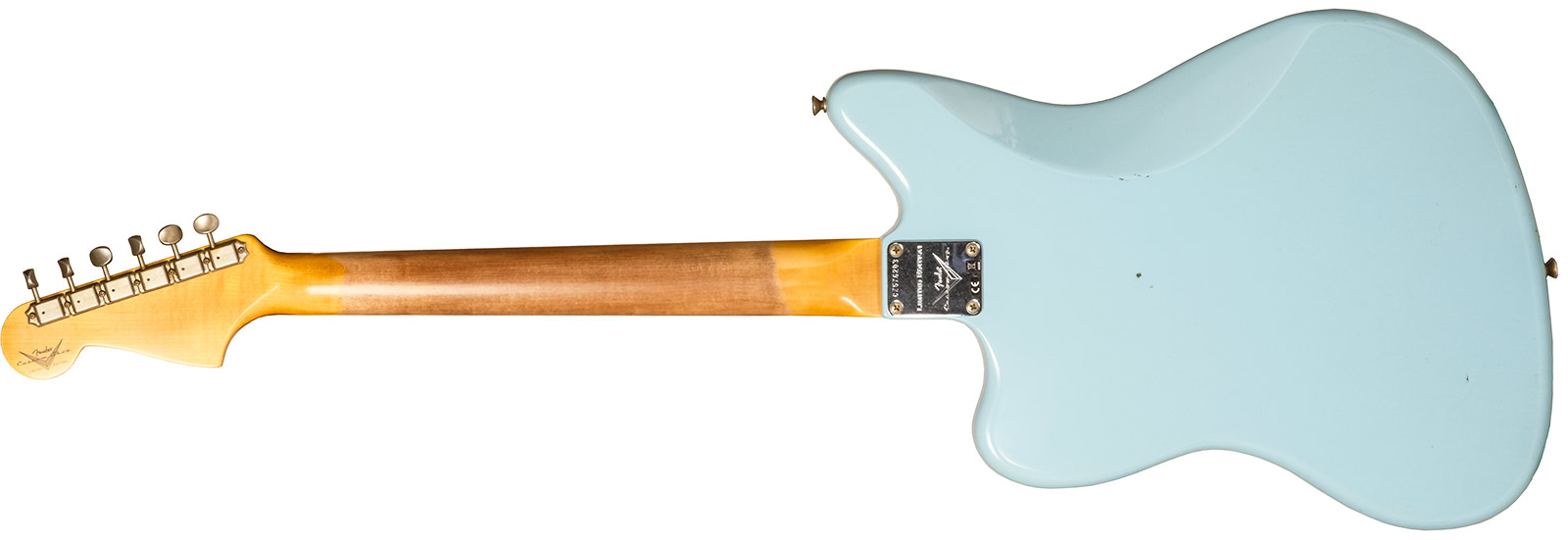 Fender Custom Shop Jazzmaster 1959 250k 2s Trem Rw #cz576203 - Journeyman Relic Aged Daphne Blue - Retro-rock elektrische gitaar - Variation 1