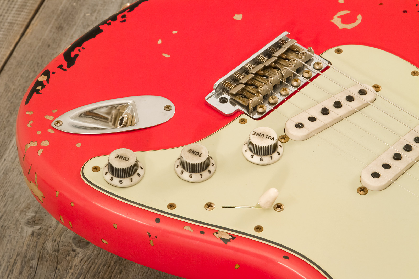 Fender Custom Shop Michael Landau Strat 1963 Signature Trem 3s #r133864 - Relic Fiesta Red O. 3-color Sunburst - Elektrische gitaar in Strat vorm - Va