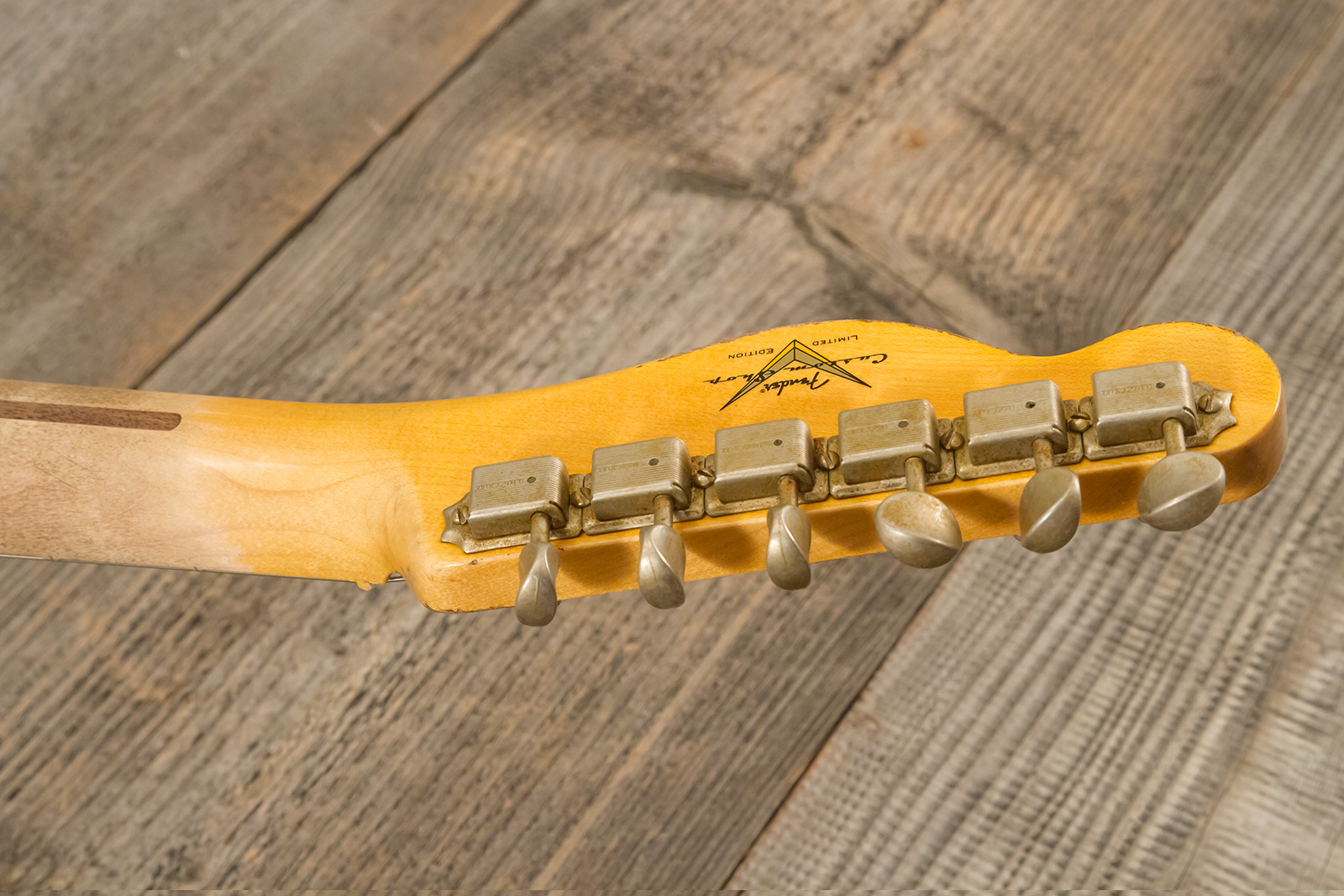 Fender Custom Shop Nocaster Tele 1951 2s Ht Mn #r137320 - Heavy Relic Natural Blonde - Elektrische gitaar in Strat vorm - Variation 13