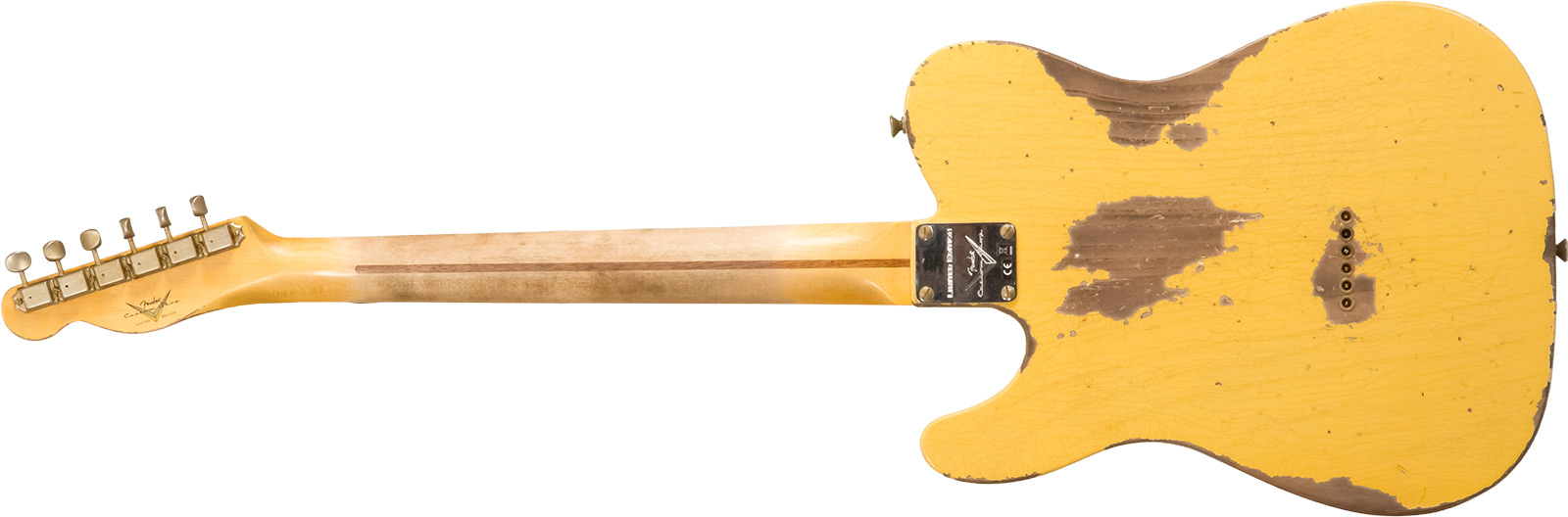 Fender Custom Shop Nocaster Tele 1951 2s Ht Mn #r137320 - Heavy Relic Natural Blonde - Elektrische gitaar in Strat vorm - Variation 1