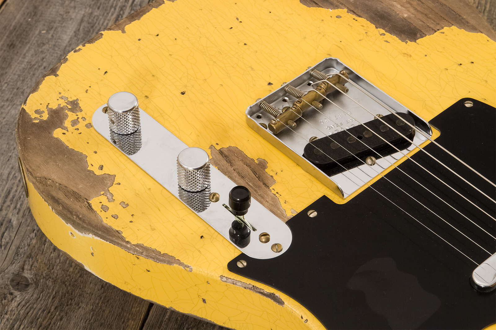 Fender Custom Shop Nocaster Tele 1951 2s Ht Mn #r137320 - Heavy Relic Natural Blonde - Elektrische gitaar in Strat vorm - Variation 3