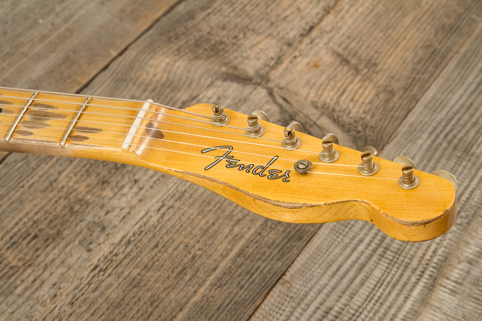 Fender Custom Shop Nocaster Tele 1951 2s Ht Mn #r137320 - Heavy Relic Natural Blonde - Elektrische gitaar in Strat vorm - Variation 6