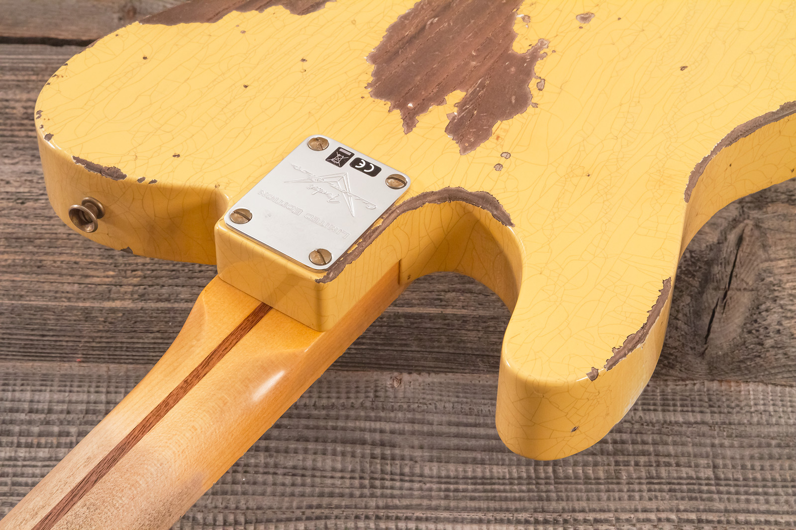 Fender Custom Shop Nocaster Tele 1951 2s Ht Mn #r137320 - Heavy Relic Natural Blonde - Elektrische gitaar in Strat vorm - Variation 8