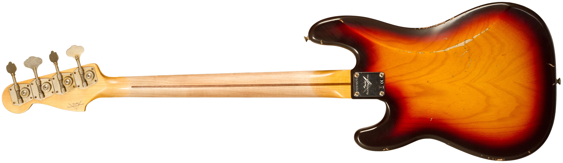 Fender Custom Shop Precision Bass 1958 Mn #cz578373 - Relic Chocolate 3-color Sunburst - Solid body elektrische bas - Variation 1