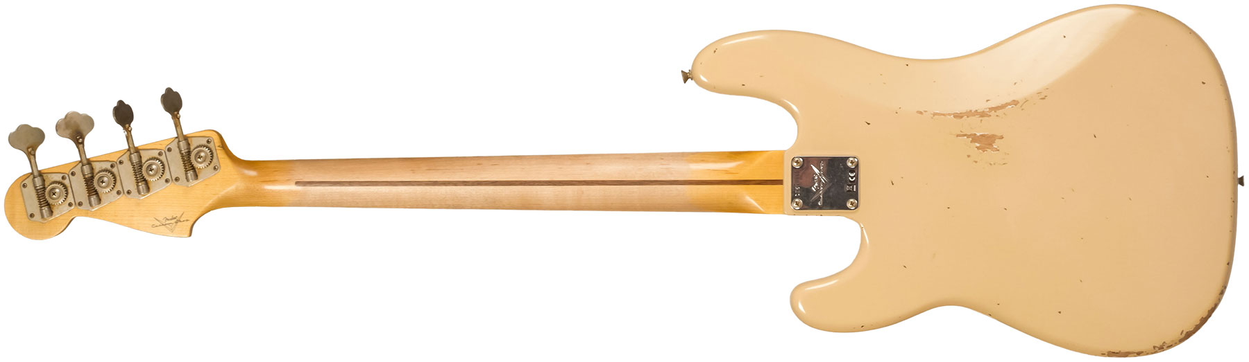 Fender Custom Shop Precision Bass 1958 Mn #cz578480 - Relic Aged Desert Sand - Solid body elektrische bas - Variation 1