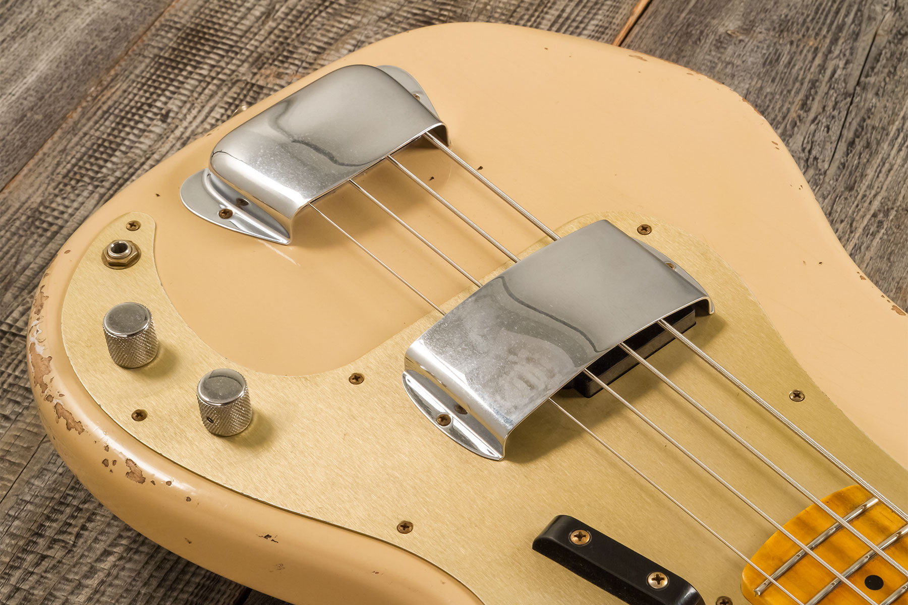 Fender Custom Shop Precision Bass 1958 Mn #cz578480 - Relic Aged Desert Sand - Solid body elektrische bas - Variation 3