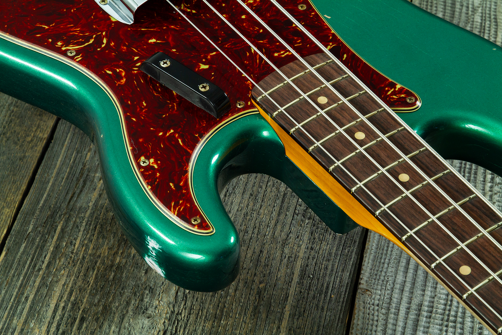 Fender Custom Shop Precision Bass 1960 Rw #cz590976 - Relic British Racing Green - Solid body elektrische bas - Variation 5