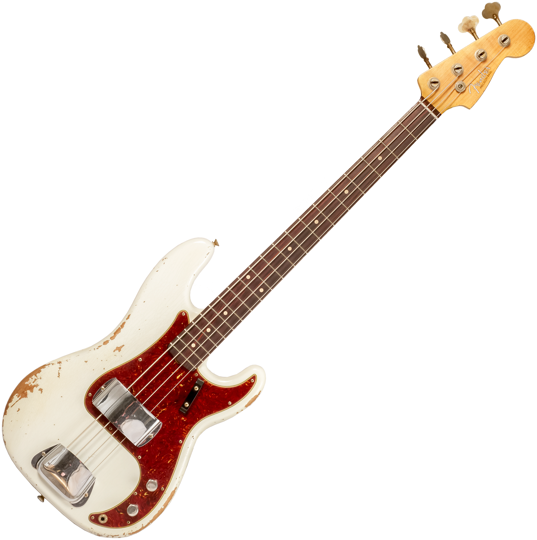 Fender Custom Shop Precision Bass 1960 Rw #r139029 - Heavy Relic Olympic White - Solid body elektrische bas - Variation 1