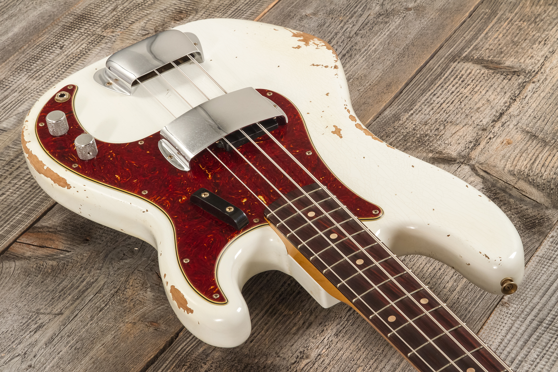 Fender Custom Shop Precision Bass 1960 Rw #r139029 - Heavy Relic Olympic White - Solid body elektrische bas - Variation 3