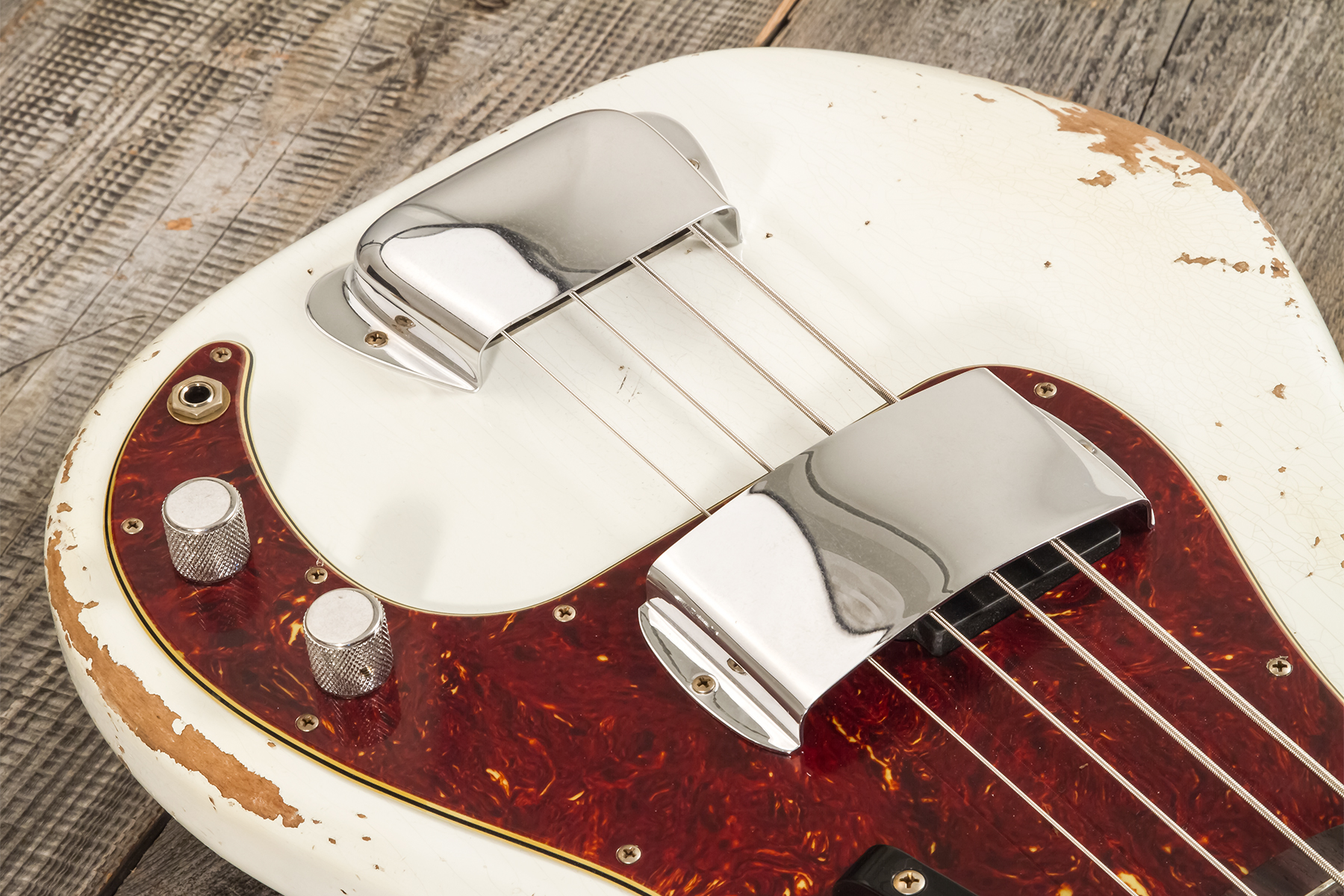 Fender Custom Shop Precision Bass 1960 Rw #r139029 - Heavy Relic Olympic White - Solid body elektrische bas - Variation 4