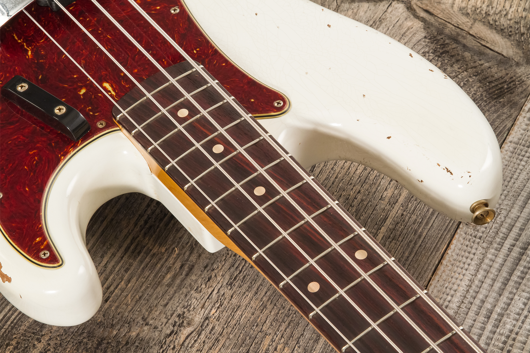 Fender Custom Shop Precision Bass 1960 Rw #r139029 - Heavy Relic Olympic White - Solid body elektrische bas - Variation 5