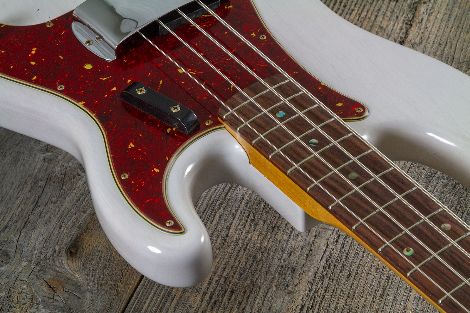 Fender Custom Shop Precision Bass 1960 Rw #r140276 - Journeyman Relic White Blonde - Solid body elektrische bas - Variation 4